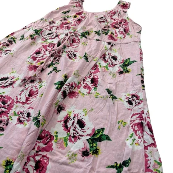 Baby Be Mine Pink Floral Maternity & Nursing Dress L/XL - Back Snap Closure - Picture 4 of 12
